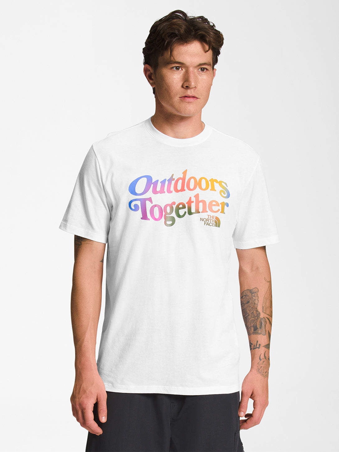 The North Face Men's Pride Outdoors Together T-Shirt White Xs