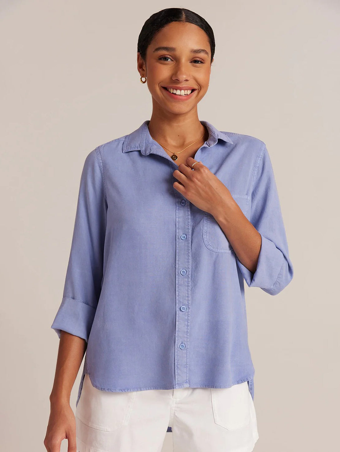 Shirt Tail Shirt Peri Blue