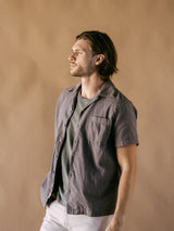 The Wrench Short Sleeve Shirt - Charcoal-HIROSHI KATO-Over the Rainbow