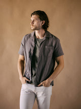 The Wrench Short Sleeve Shirt - Charcoal-HIROSHI KATO-Over the Rainbow