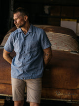 The Wrench Short Sleeve Shirt - Matte Blue-HIROSHI KATO-Over the Rainbow