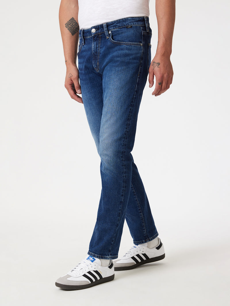 Marcus Slim Straight Jean - Mid Brushed Selvedge-Mavi-Over the Rainbow