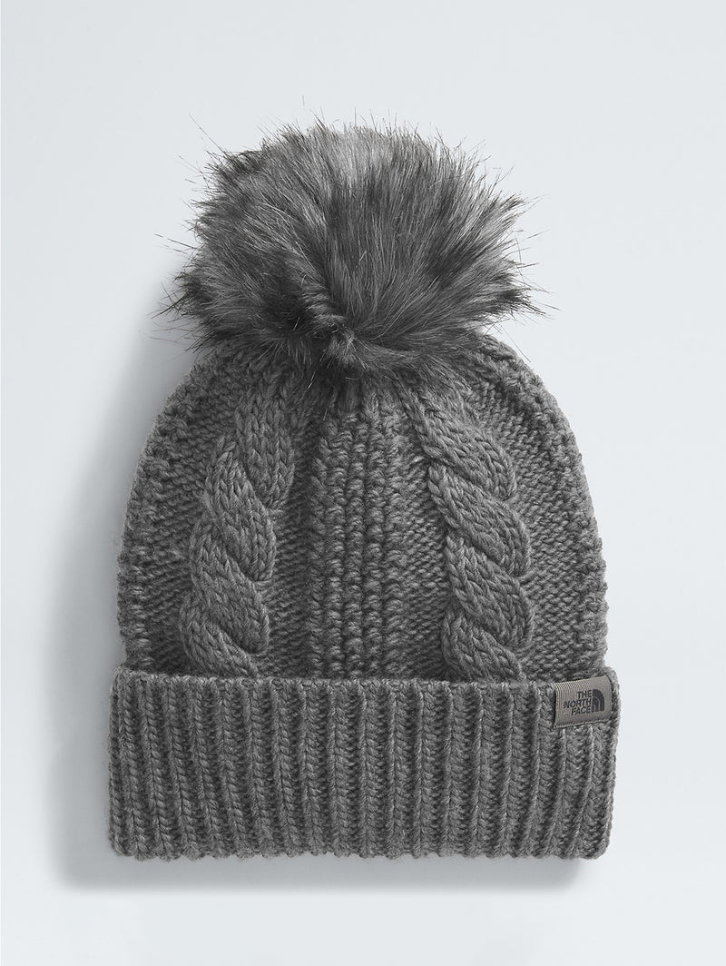 Women's Oh Mega Fur Pom Beanie - Medium Grey-The North Face-Over the Rainbow