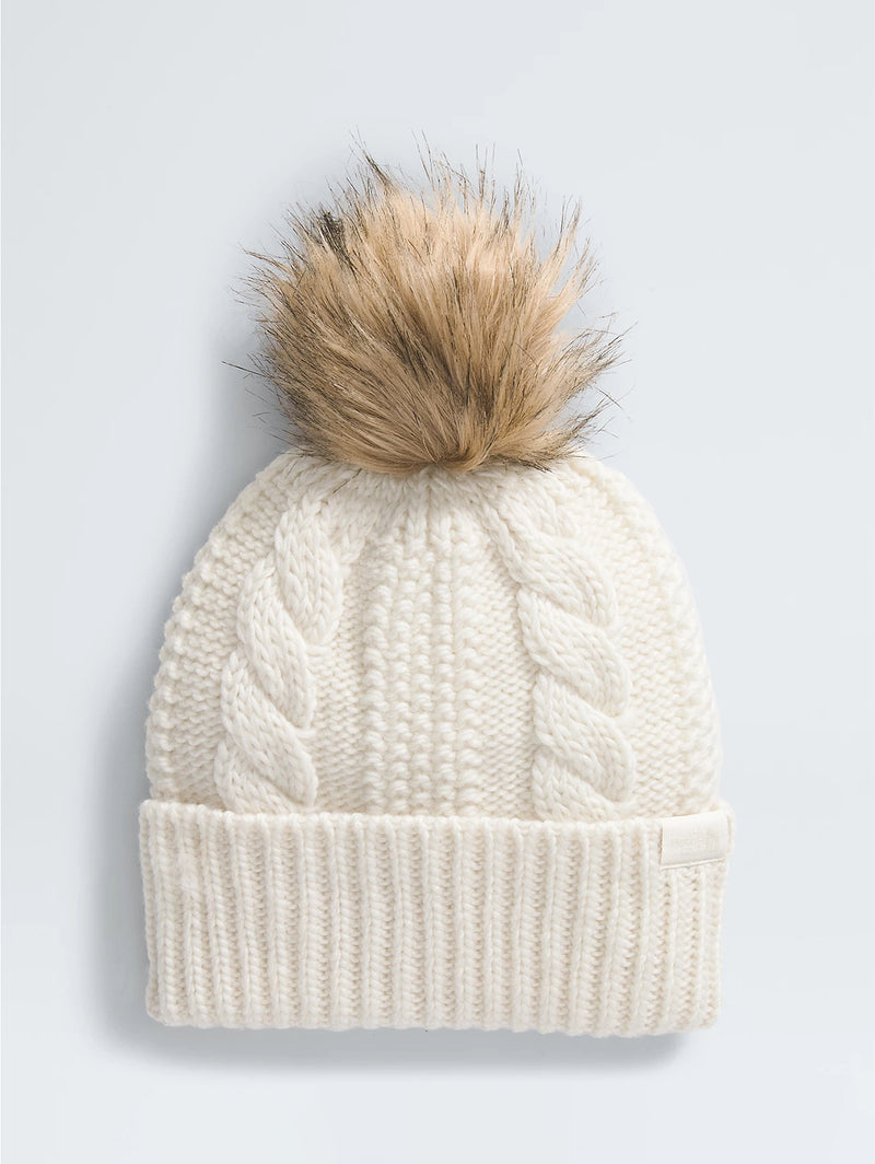 Women's Oh Mega Fur Pom Beanie - White Dune-The North Face-Over the Rainbow