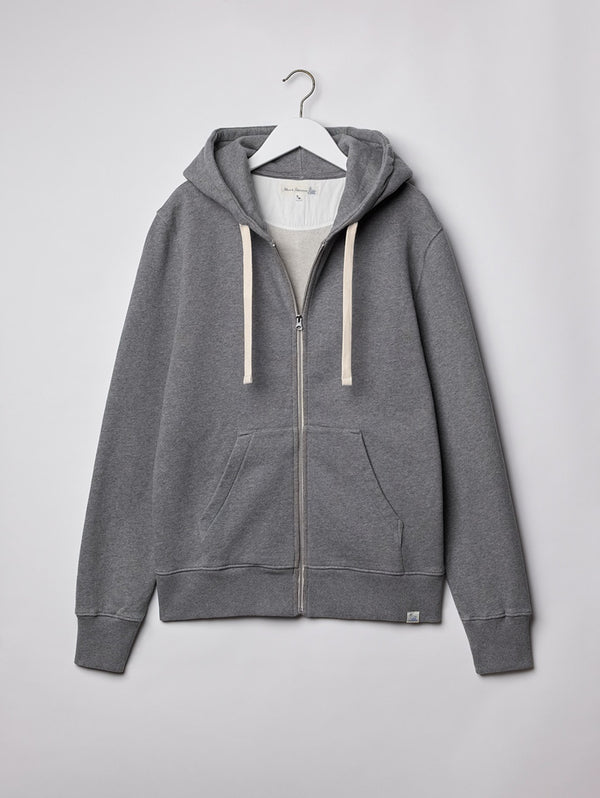 Zip Up Hoody - Grey Melange-MERZ B SCHWANEN-Over the Rainbow