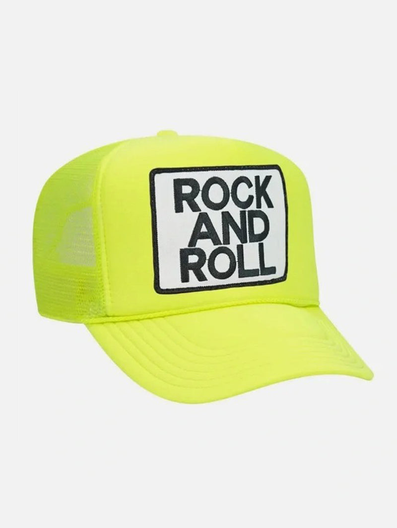 AVIATOR NATION | Rock & Roll Bolt Vintage Trucker Hat - Neon Yellow | Over the Rainbow Canada