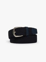 Braided Elastic Belt - Navy Blue-34 HERITAGE-Over the Rainbow