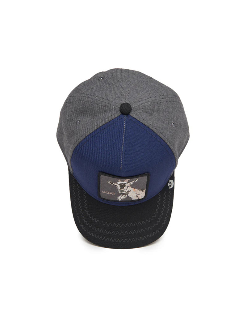 The Goat Field 100 Trucker Hat - Navy-GOORIN BROTHERS-Over the Rainbow