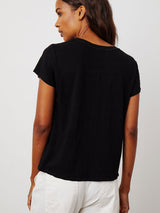 Casey Linen Tee - Black-Velvet-Over the Rainbow