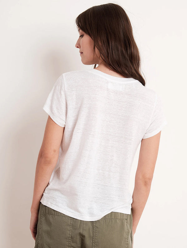 Casey Linen Tee - White-Velvet-Over the Rainbow