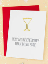 More Effective Than Mistletoe - Paper Clip Letterpress Card-CHEZ GAGNE LETTERPRESS-Over the Rainbow