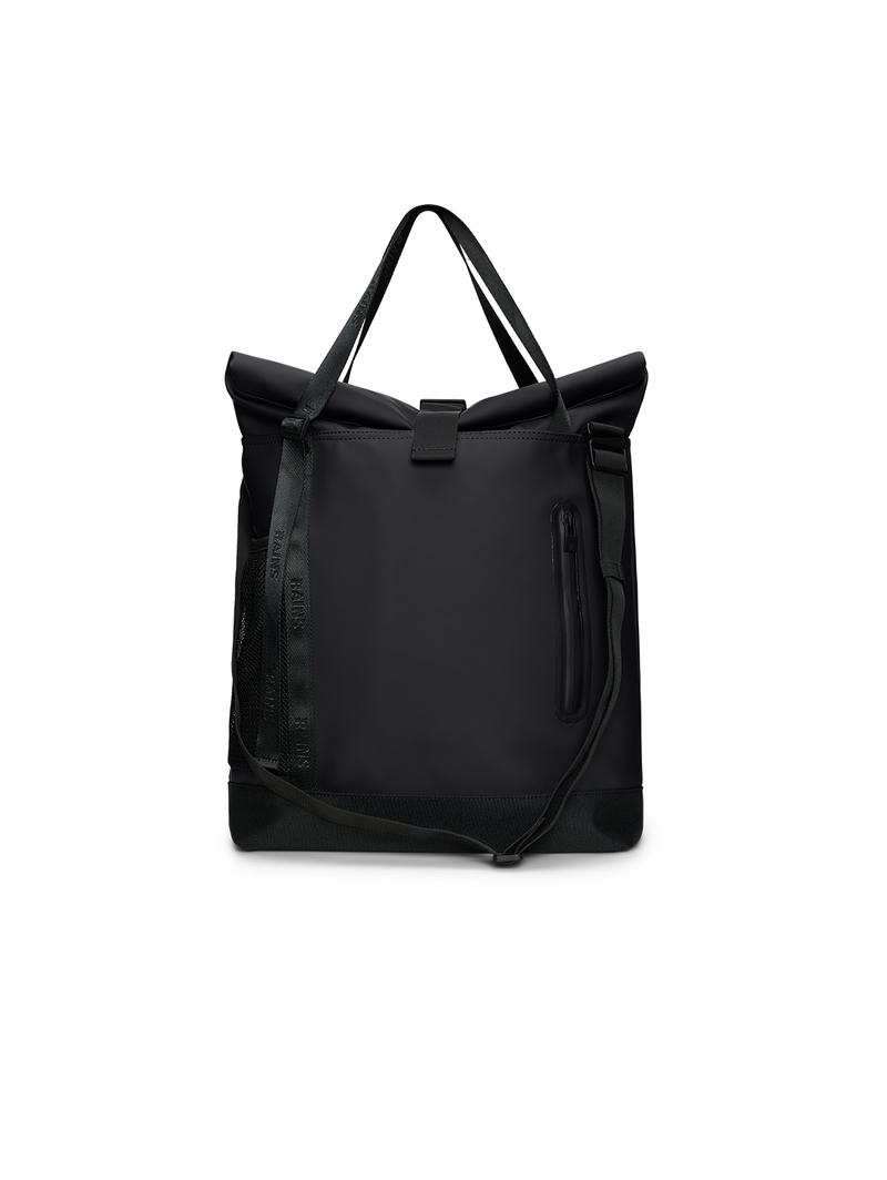 Trail Rolltop Tote Bag - Black-Rains-Over the Rainbow