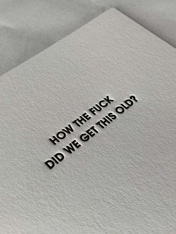 How The F*ck Did We Get This Old Letterpress Card-CHEZ GAGNE LETTERPRESS-Over the Rainbow