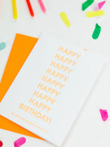 Happiest of Birthdays to You - Letterpress Card-CHEZ GAGNE LETTERPRESS-Over the Rainbow