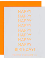 Happiest of Birthdays to You - Letterpress Card-CHEZ GAGNE LETTERPRESS-Over the Rainbow