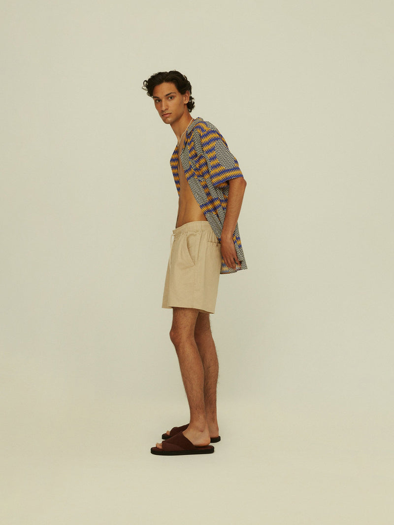 Linen Short - Beige-OAS-Over the Rainbow