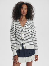 Antonia Relaxed Cardigan - White/Blue-VARLEY-Over the Rainbow