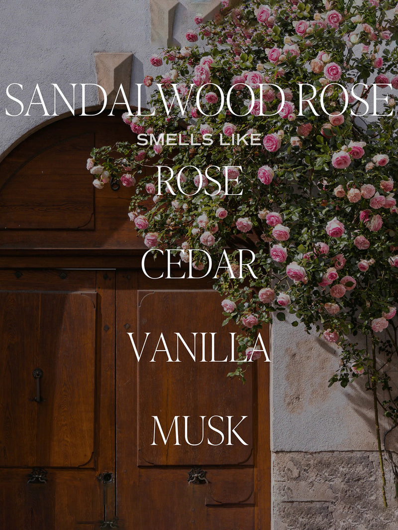 Sandalwood Rose Soy Candle - Clear 9oz