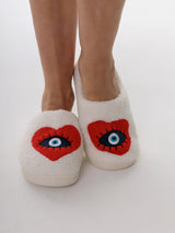 Eye Heart You Slippers - Red-LIM LIM-Over the Rainbow