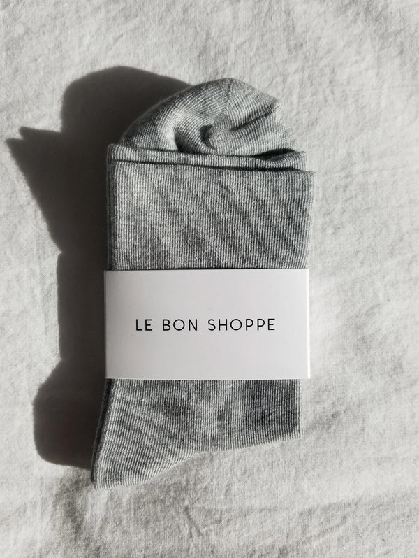 Sneaker Socks - Heather Grey-LE BON SHOPPE-Over the Rainbow