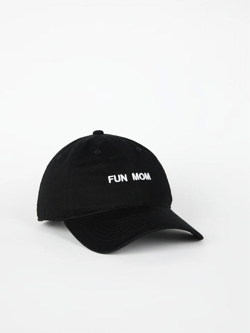 Fun Mom Dad Cap - Black/White-INTENTIONALLY _______-Over the Rainbow