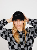 Fun Mom Dad Cap - Black/White-INTENTIONALLY _______-Over the Rainbow