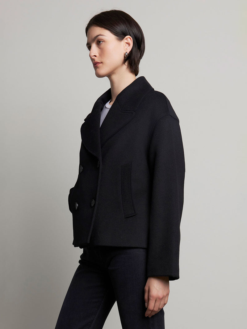 Westwood Peacoat - Black-Velvet-Over the Rainbow