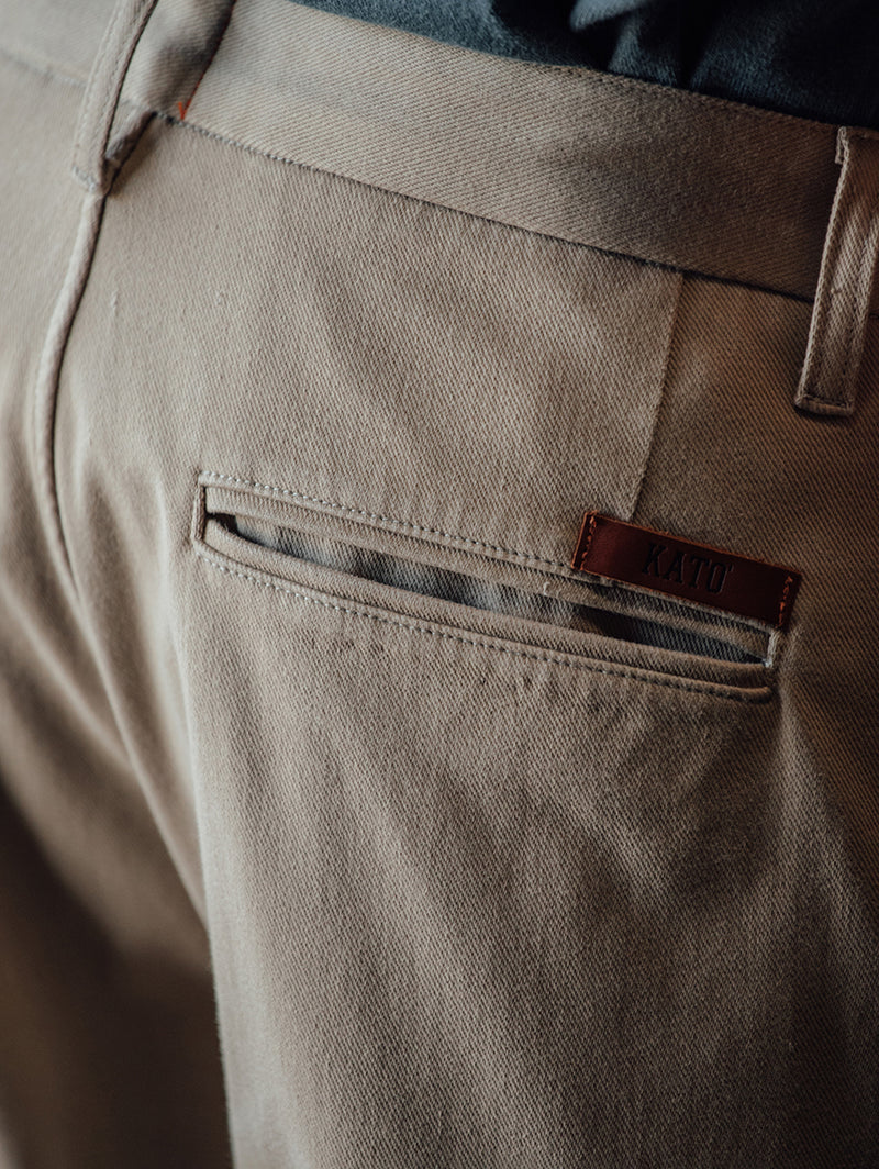 The Axe Denit Chino - Sand Beige-HIROSHI KATO-Over the Rainbow