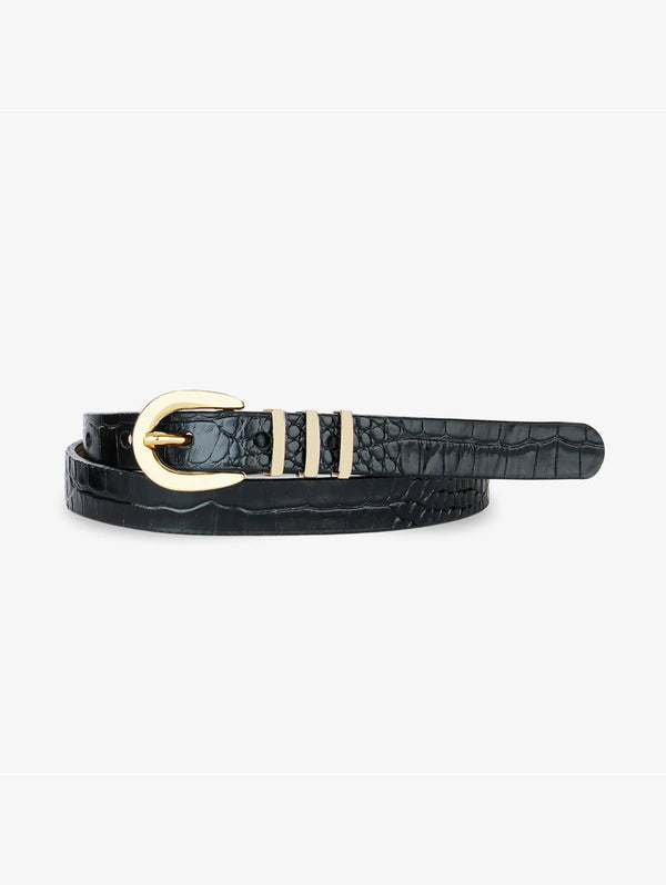 Taia Barcelona Belt - Black/Gold-Brave Leather-Over the Rainbow