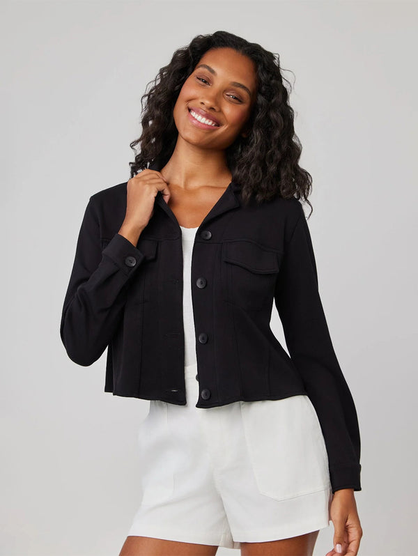 Coco Cropped Jacket - Black-Bella Dahl-Over the Rainbow