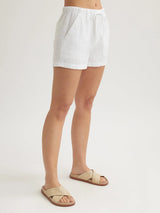 Pocket Linen Short - White-Bella Dahl-Over the Rainbow