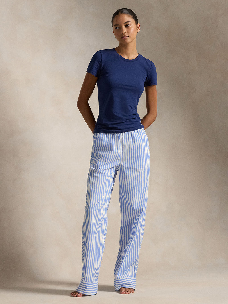 Shirting Stripes Pant - White Cloud Hydrangea-POLO by RALPH LAUREN-Over the Rainbow