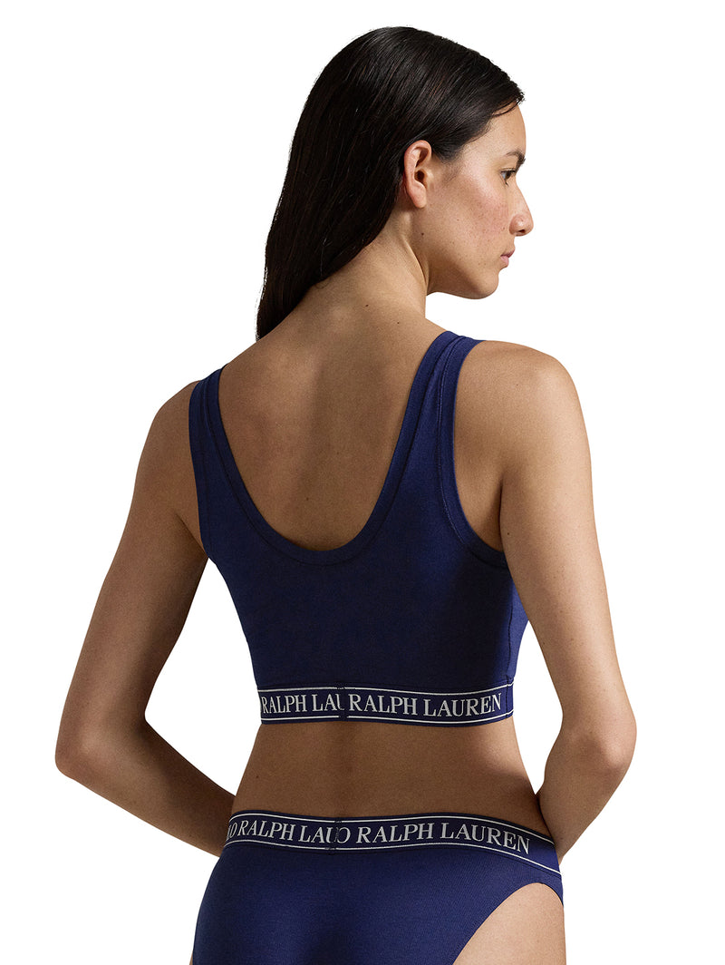 Scoop Cropped Tank Bralette - Navy-POLO by RALPH LAUREN-Over the Rainbow