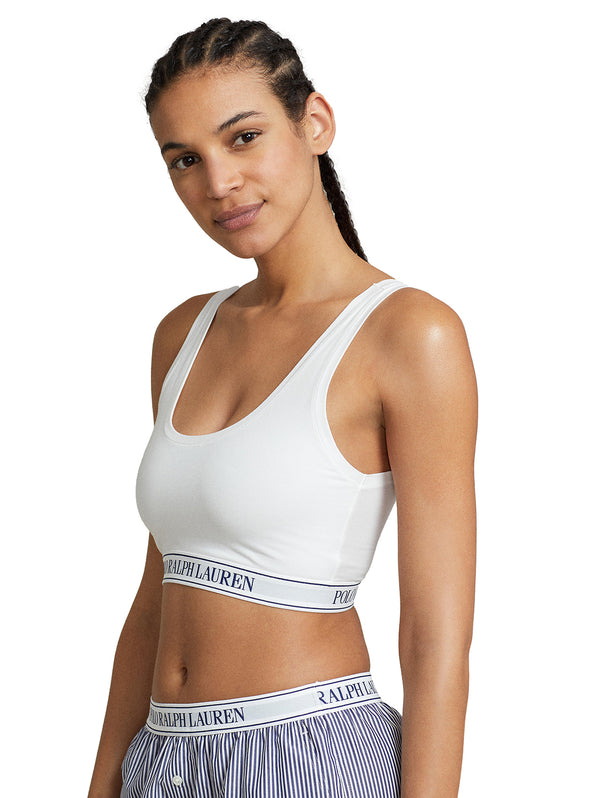 Scoop Cropped Tank Bralette - White Cloud-POLO by RALPH LAUREN-Over the Rainbow