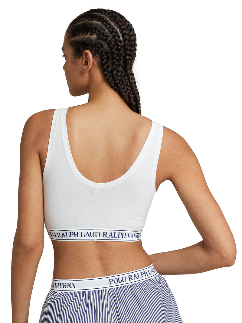 Scoop Cropped Tank Bralette - White Cloud-POLO by RALPH LAUREN-Over the Rainbow