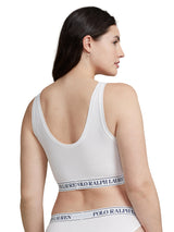 Scoop Cropped Tank Bralette - White Cloud-POLO by RALPH LAUREN-Over the Rainbow