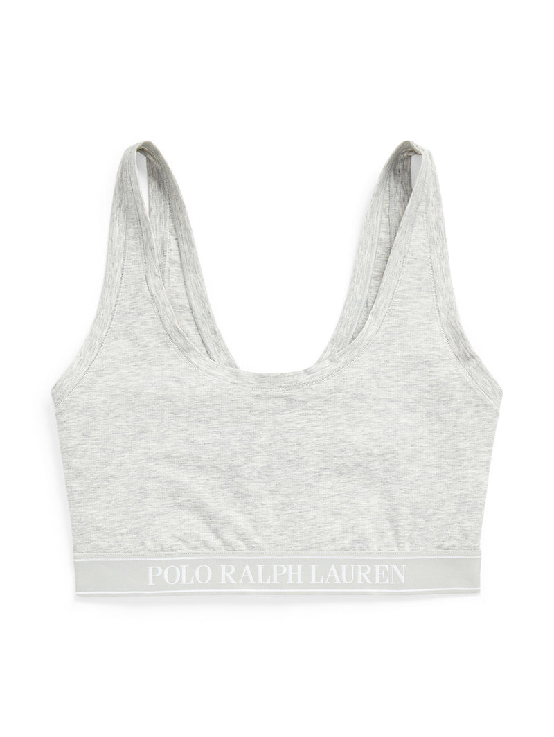 Scoop Cropped Tank Bralette - Heather Grey-POLO by RALPH LAUREN-Over the Rainbow