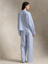 Shirting Stripe PJ Set - White Cloud Hydrangea-POLO by RALPH LAUREN-Over the Rainbow