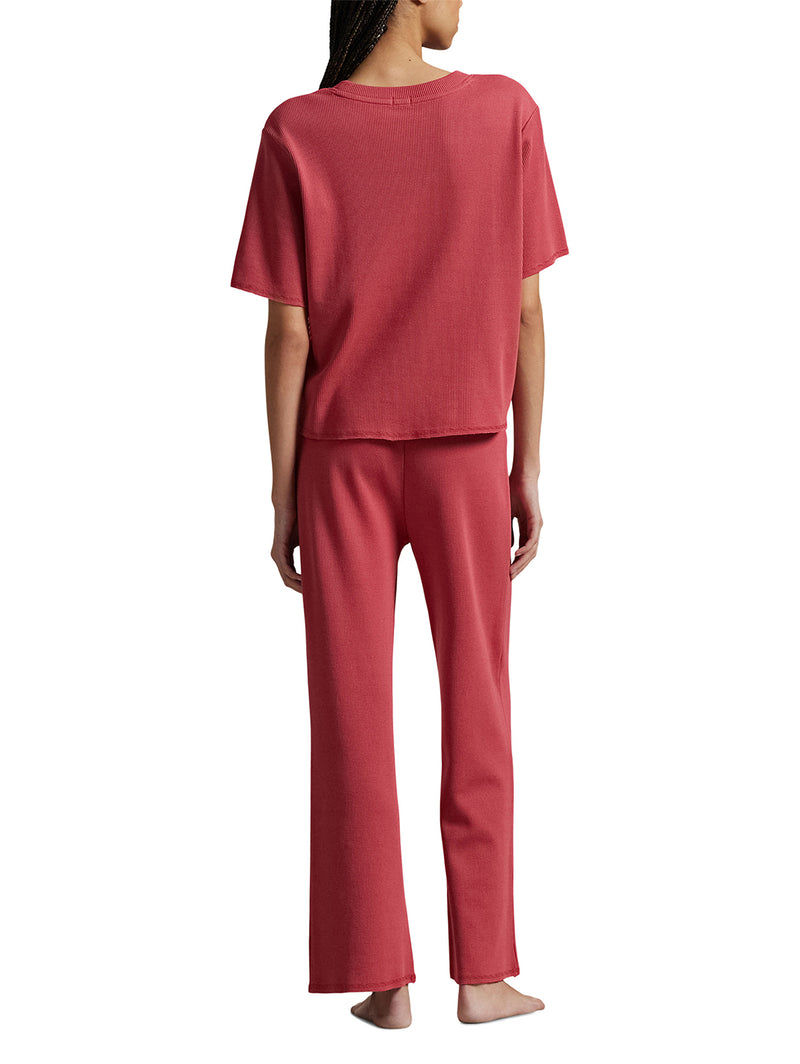 Short Sleeve Pant Set - Nantucket Red