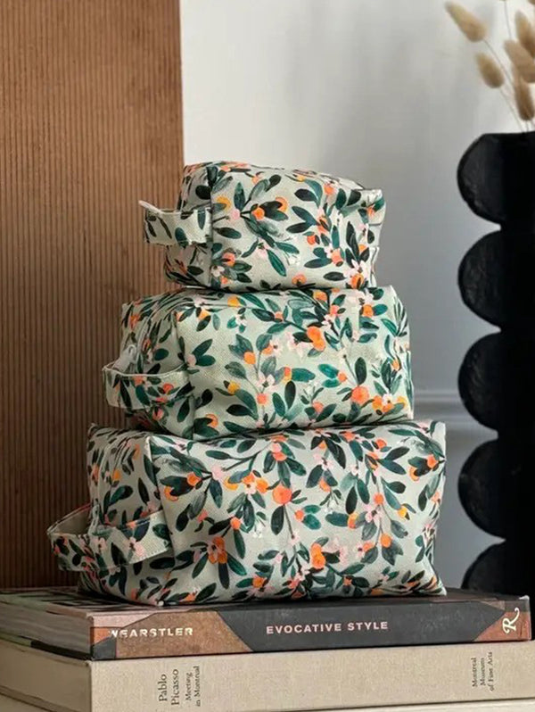 Makeup Bag Medium - Sage Citrus