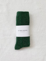 Winter Sparkle Socks - Evergreen-LE BON SHOPPE-Over the Rainbow