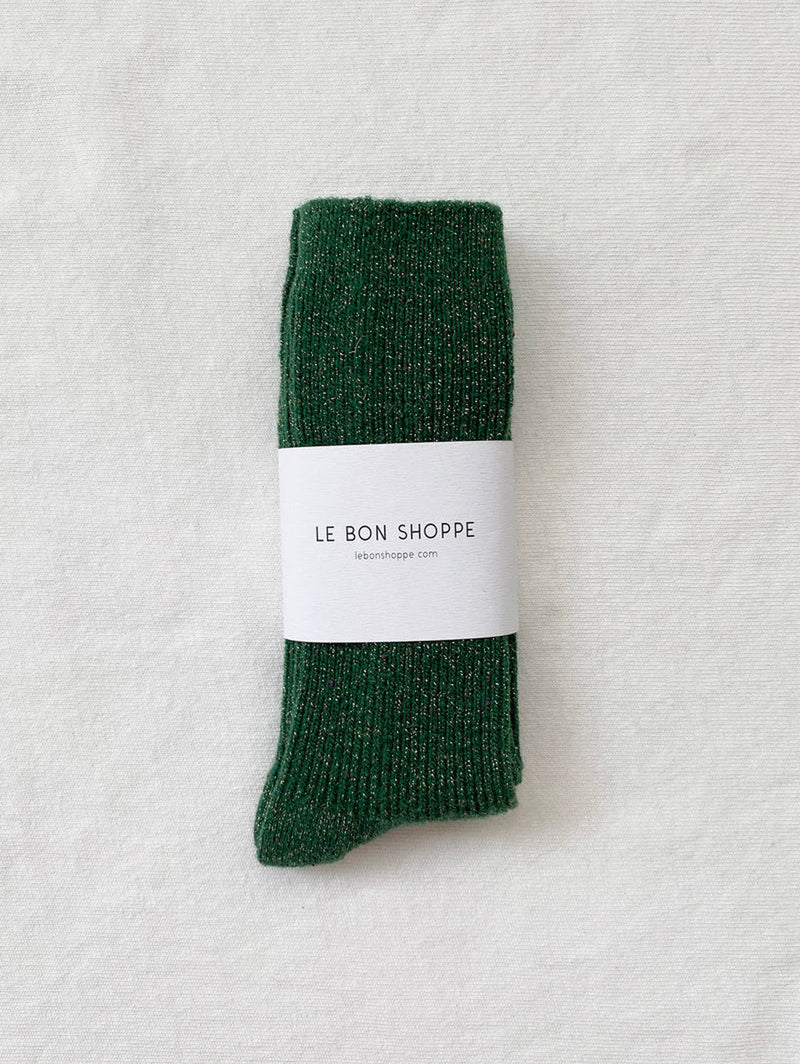 Winter Sparkle Socks - Evergreen-LE BON SHOPPE-Over the Rainbow