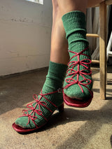 Winter Sparkle Socks - Evergreen-LE BON SHOPPE-Over the Rainbow