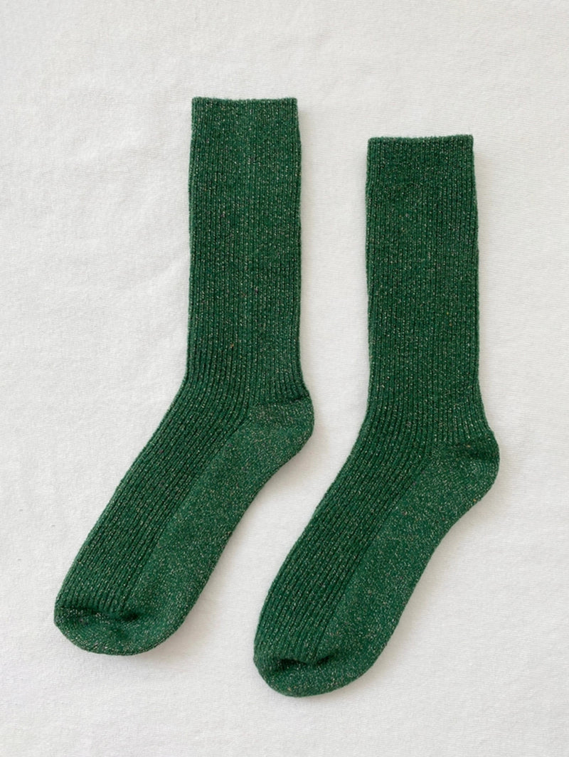 Winter Sparkle Socks - Evergreen-LE BON SHOPPE-Over the Rainbow