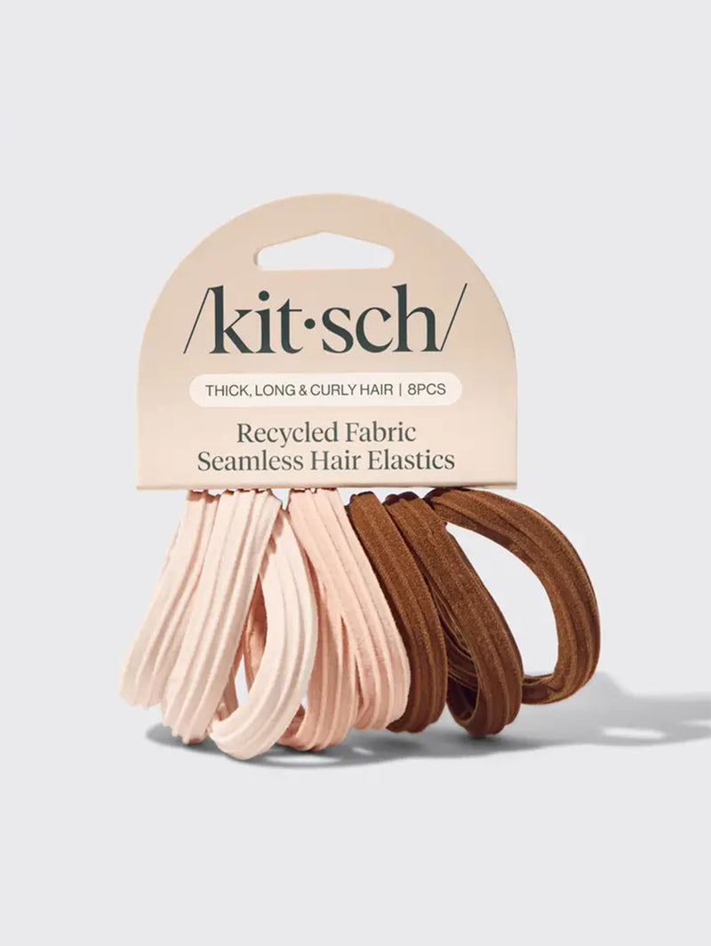 Seamless Hair Elastics 8pc Set- Rosewood-KITSCH-Over the Rainbow