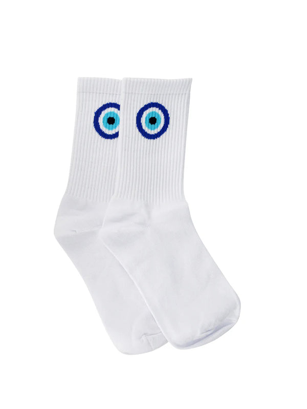 Evil Eye Socks - White-LIM LIM-Over the Rainbow