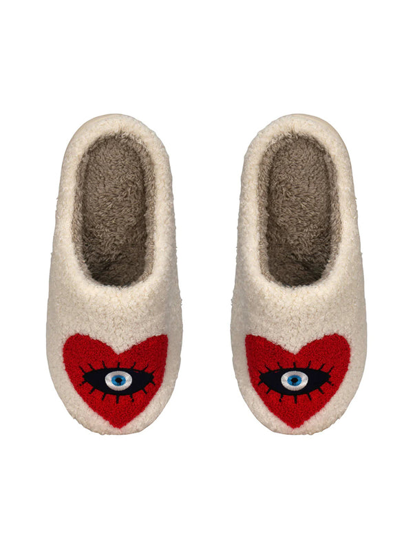 Eye Heart You Slippers - Red-LIM LIM-Over the Rainbow