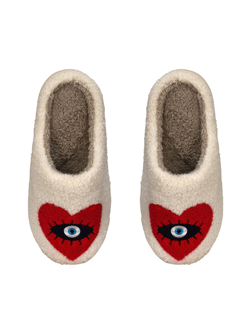 Eye Heart You Slippers - Red-LIM LIM-Over the Rainbow