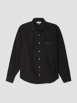 Poplin Standard Shirt - Black-SAVE KHAKI-Over the Rainbow