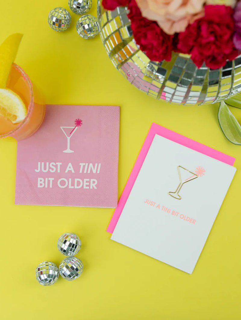 Just a Tini Bit Older Paper Clip Letterpress Card-CHEZ GAGNE LETTERPRESS-Over the Rainbow